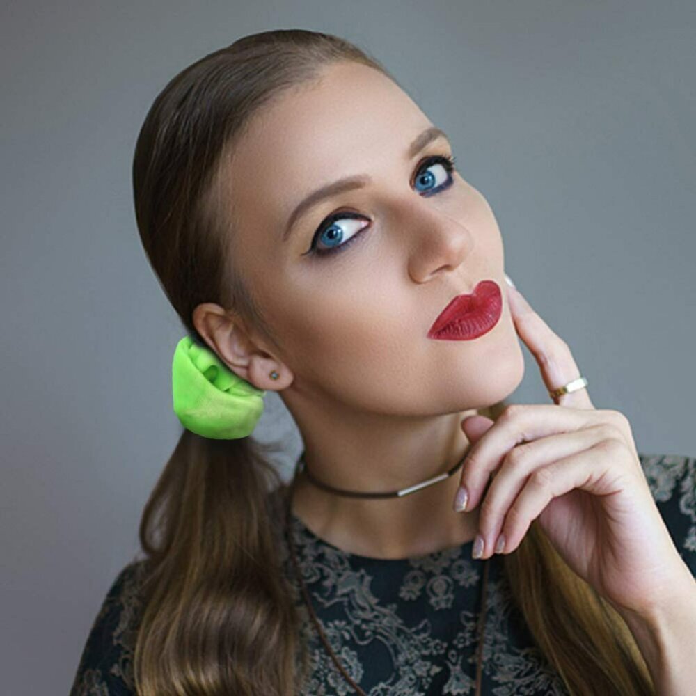 20 Pcs Hair Scrunchies Solid Color Soft Scrunchies Hair Ties Green Velvet Scrunc View 6